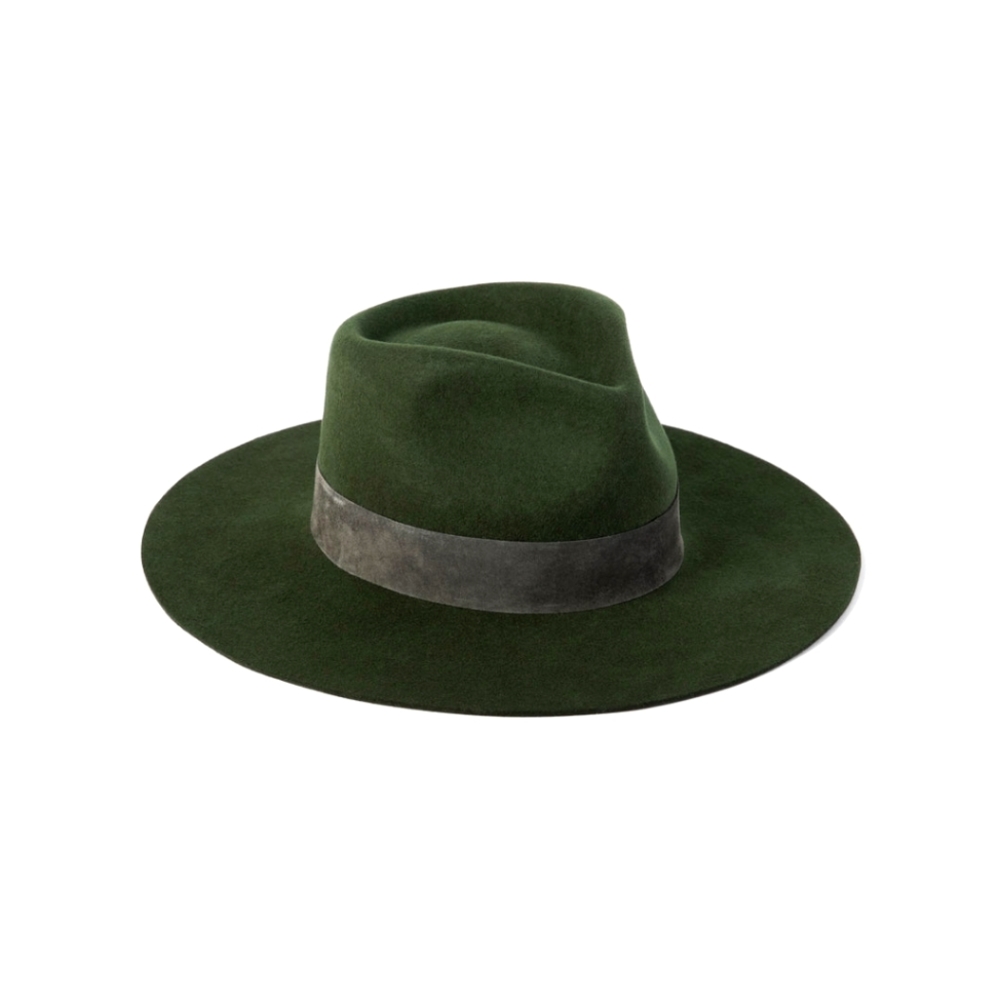 Lack Of Color Mirage Wide Brim Fedora, Forest Green, Size XXL